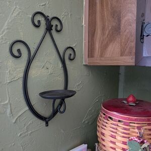 Longaberger Elegant Black Candle Sconce Pls Note:This is black candleholder Only